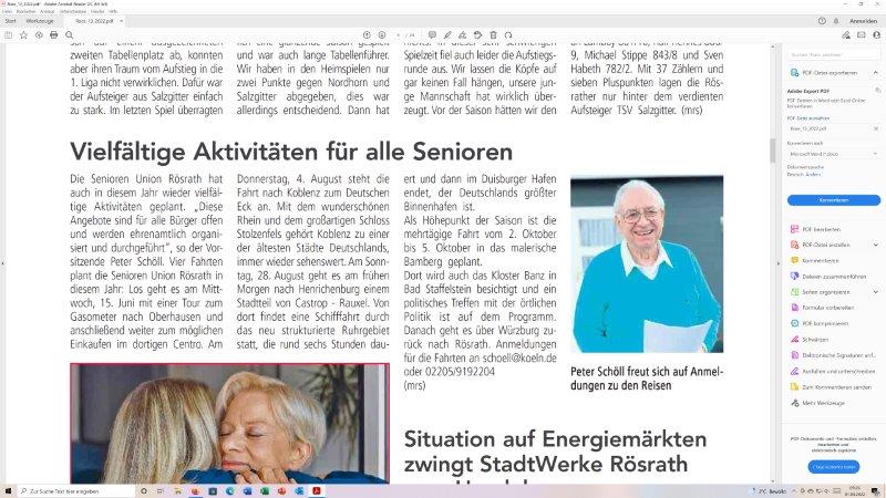 Artikel im Rundblick Rsrath 1.4.22